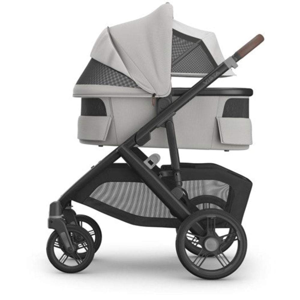 UPPAbaby VISTA V3 with Bassinet - Savannah with BONUS Upper Adaptors, Carry All Organiser and Cup Holder