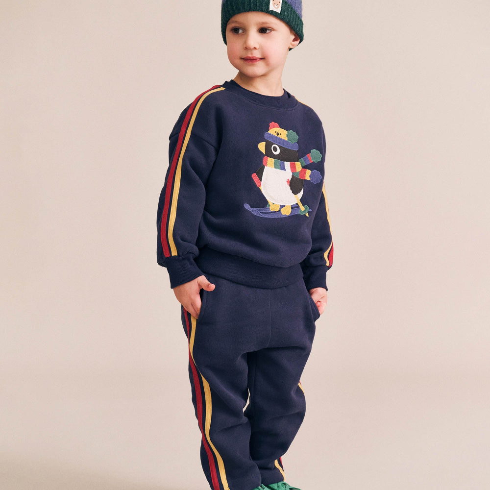 Huxbaby Ski Percy Stripe Drop Shoulder Sweatshirt