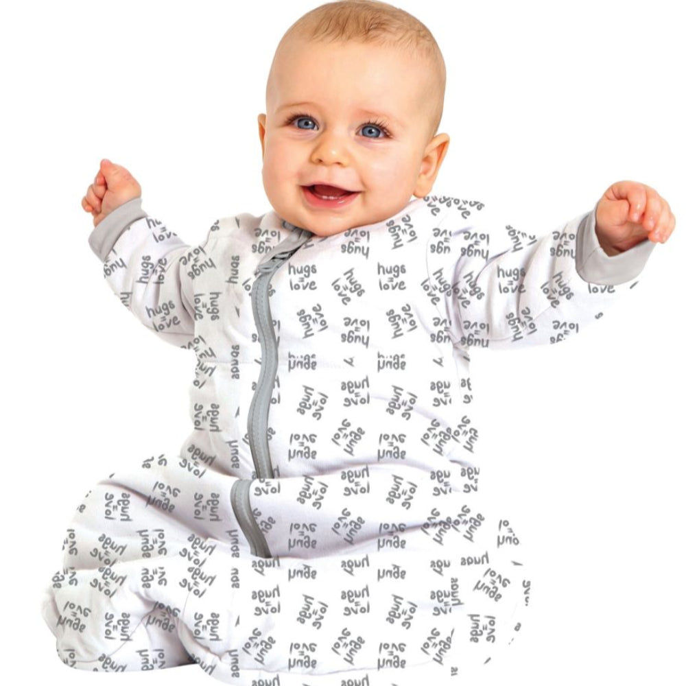 Baby Studio Cotton Sleeping Bag with Arms - Hugs Equals Love 3.0 tog