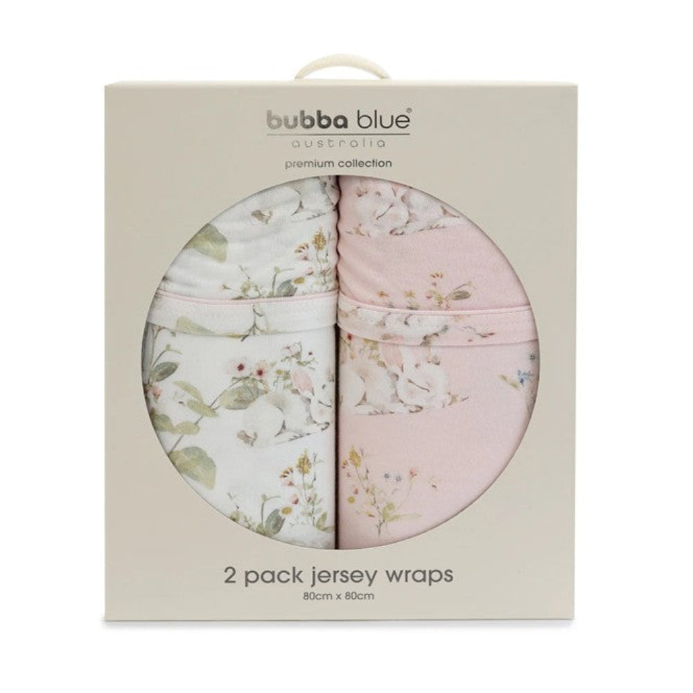 Bubba Blue Jersey Wraps 2 pk - Sleeping Bunny