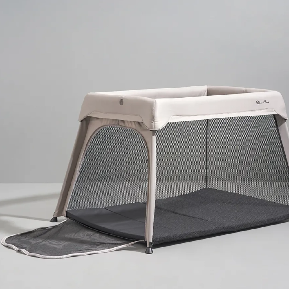 Silver Cross Slumber Travel Cot - Stone - Floor Display