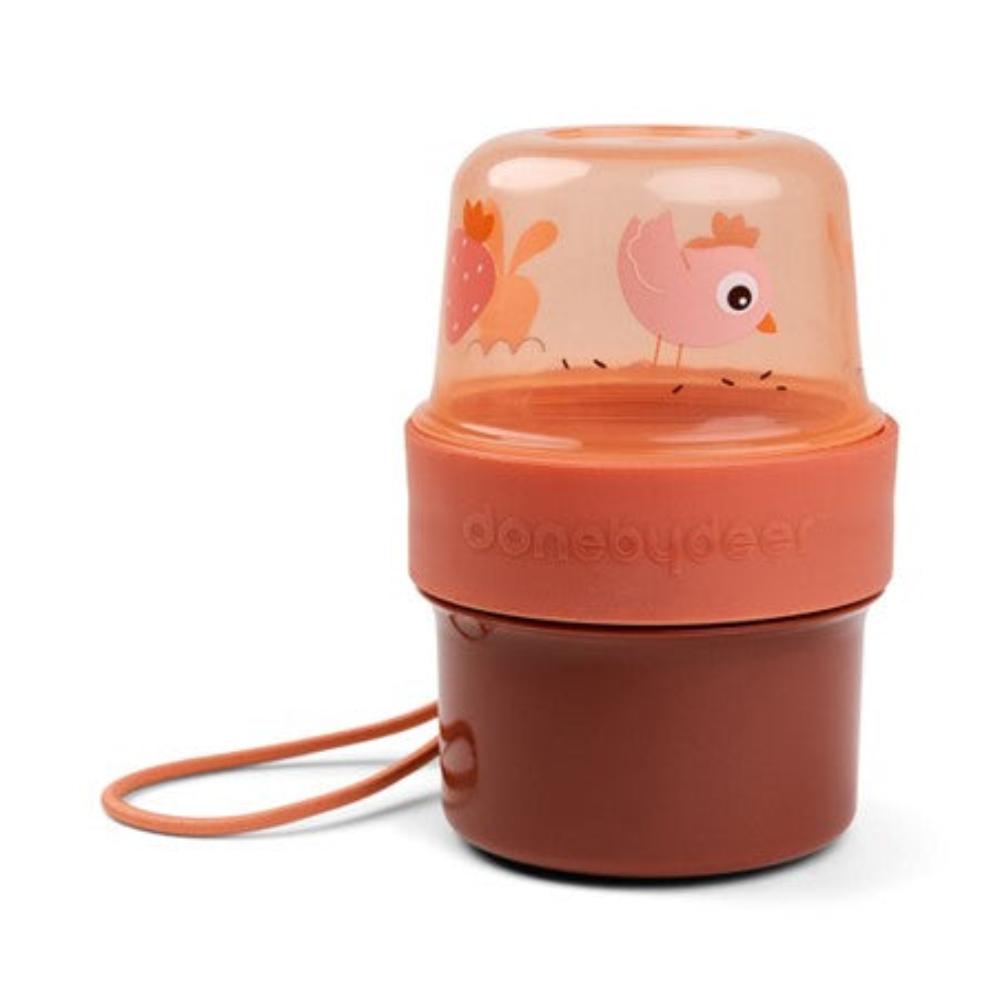 Done by Deer To Go 2-Way Snack Containers - Papaya