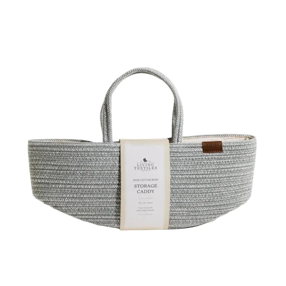 Living Textiles Cotton Rope Storage Caddy - Sage