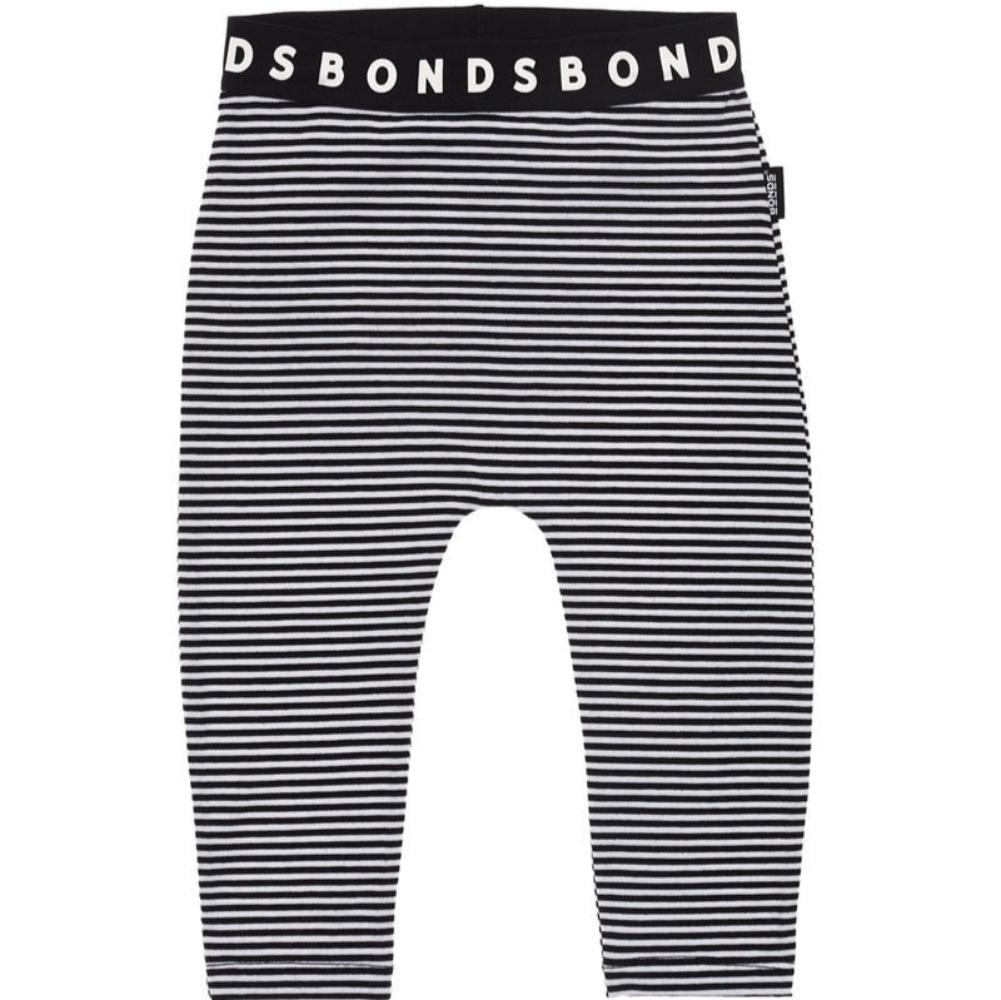 Bonds Stretchies Legging - Black/White Stripe