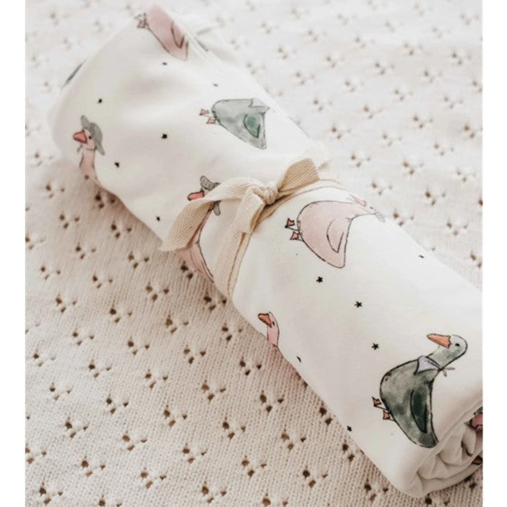 Bencer and Hazelnut Jersey Swaddle - Silly Goose