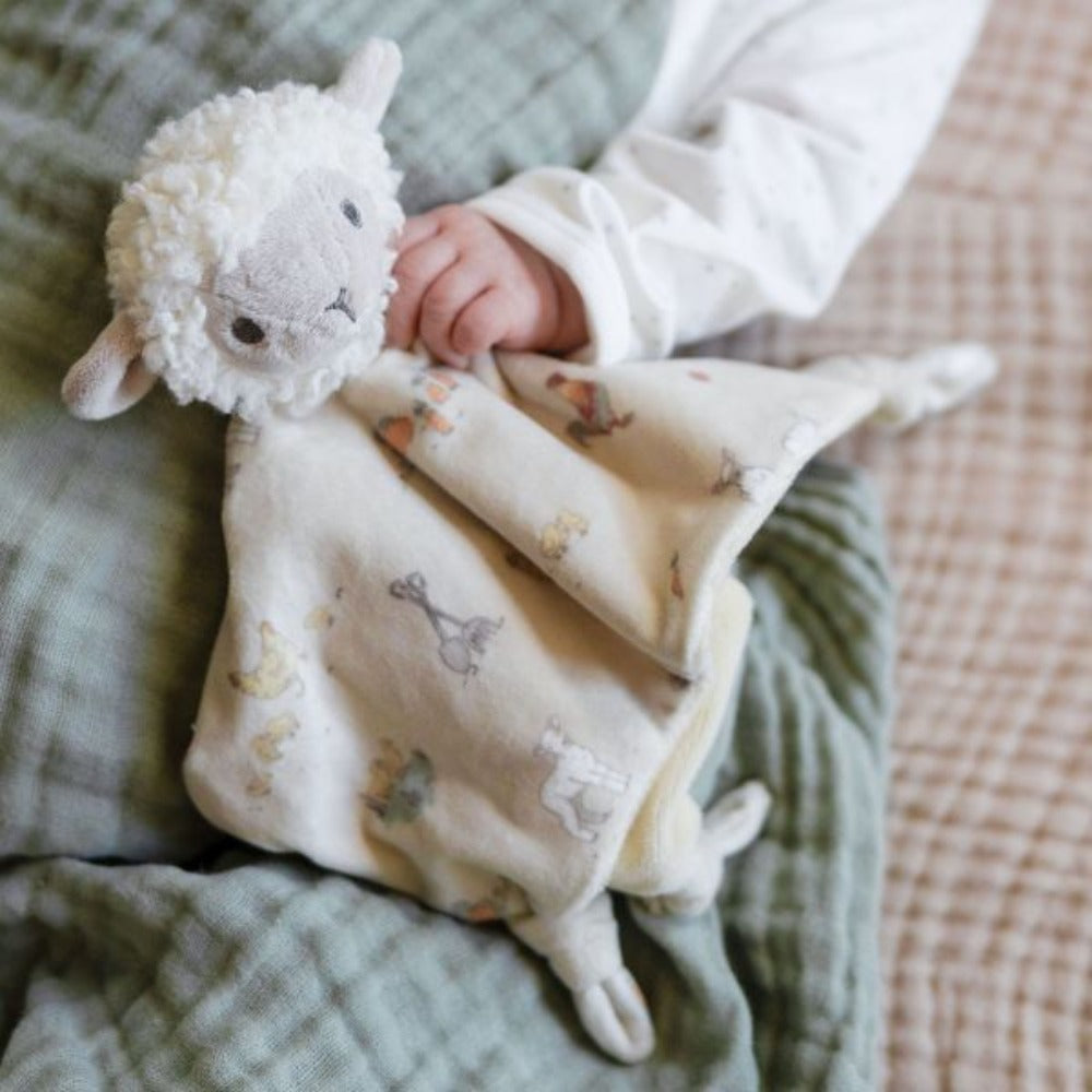 Little Linen Lovie Comforter - Farmyard Lamb