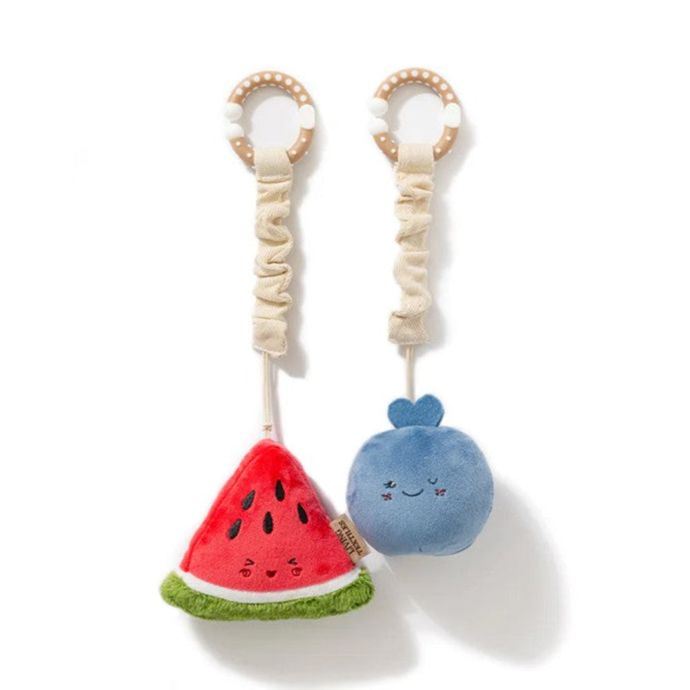 Living Textiles Stroller Toy 2pk Mini Market - Watermelon/Blueberry