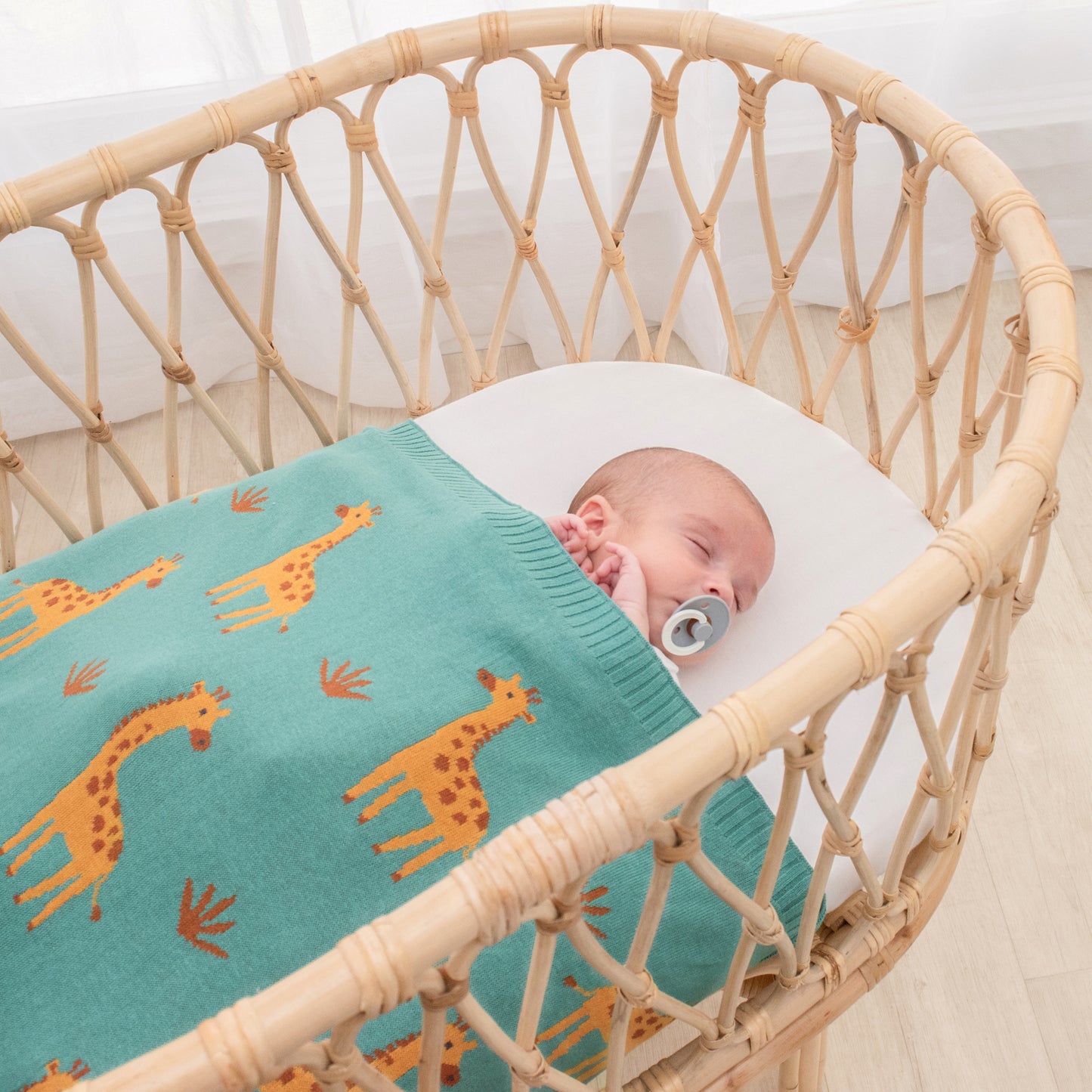 Living Textiles Whimsical Baby Blanket - Giraffe