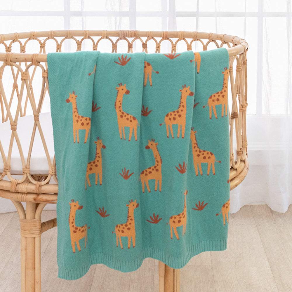 Living Textiles Whimsical Baby Blanket - Giraffe