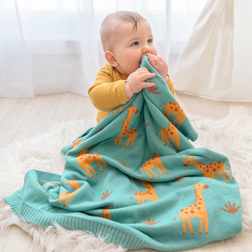 Living Textiles Whimsical Baby Blanket - Giraffe
