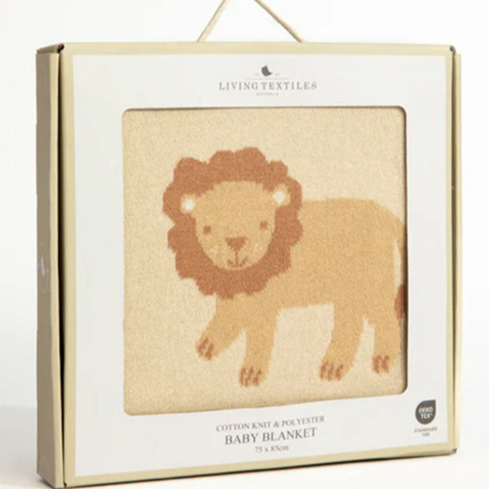 Living Textiles Jacquard Pram Blanket - Wild Safari