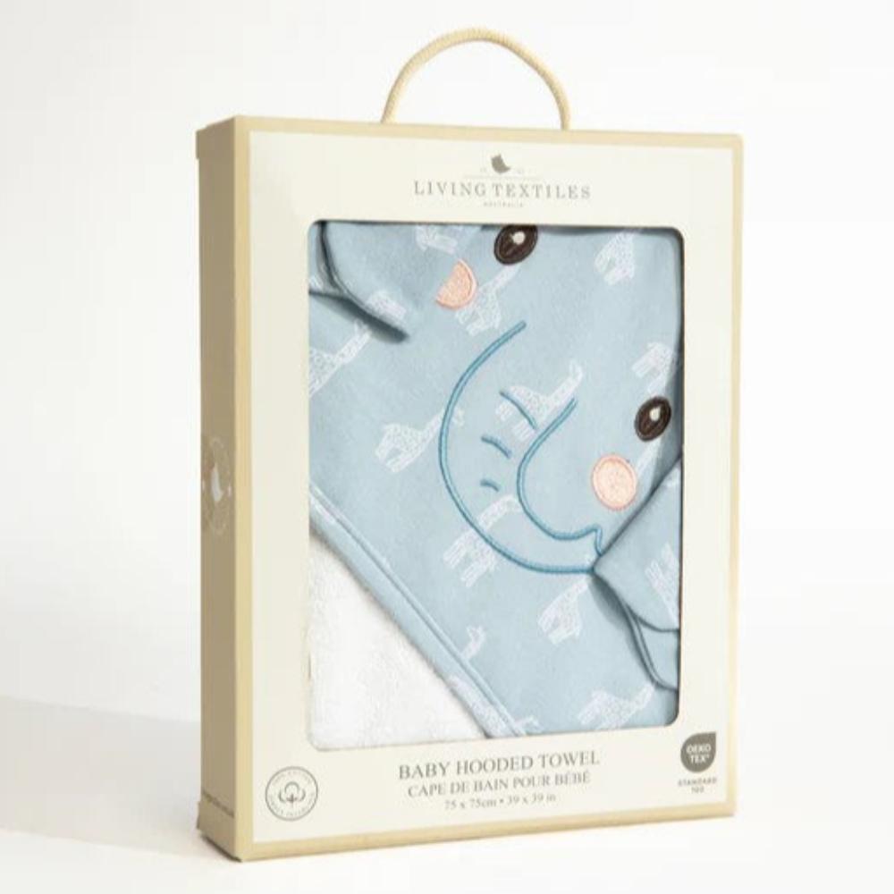 Living Textiles Hooded Towel - Wild Safari Elephant