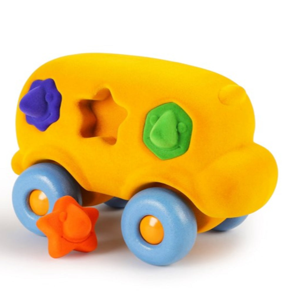 Rubbabu Shape Sorter Bus Large - Yellow