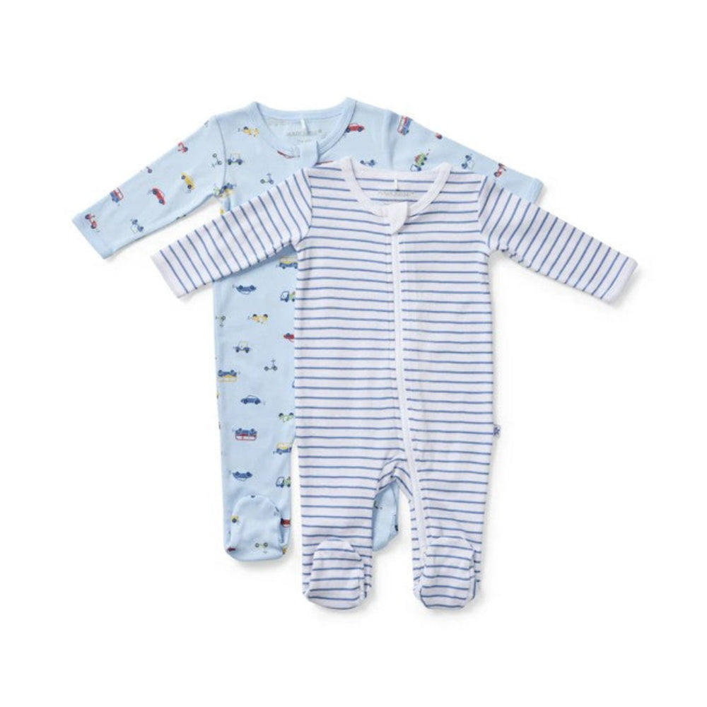 Marquise Zipsuit - 2 pk Blue/Print