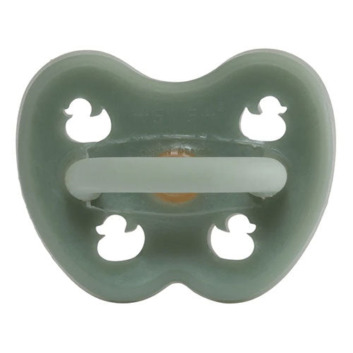 Hevea Colour Pacifier 0-3 mths Round - Moss Green