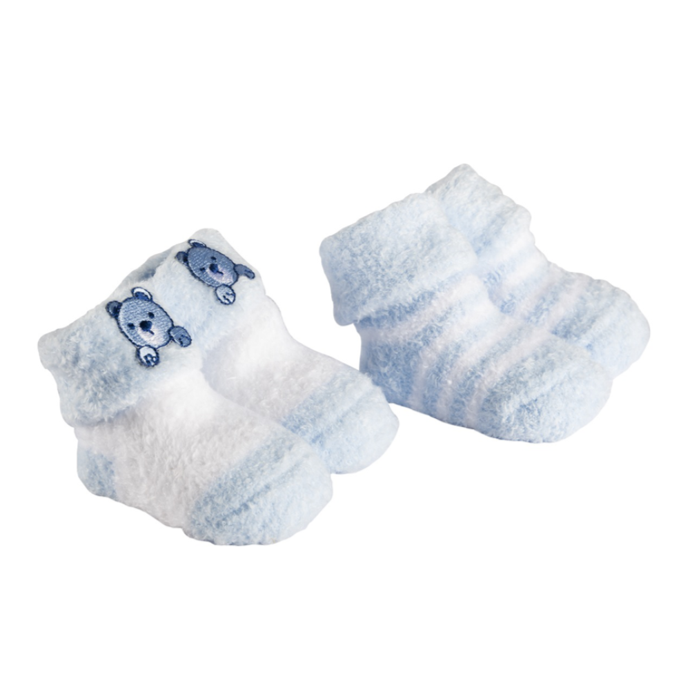 Playette Chenille Bootie Socks 2 pk 0-3 mths