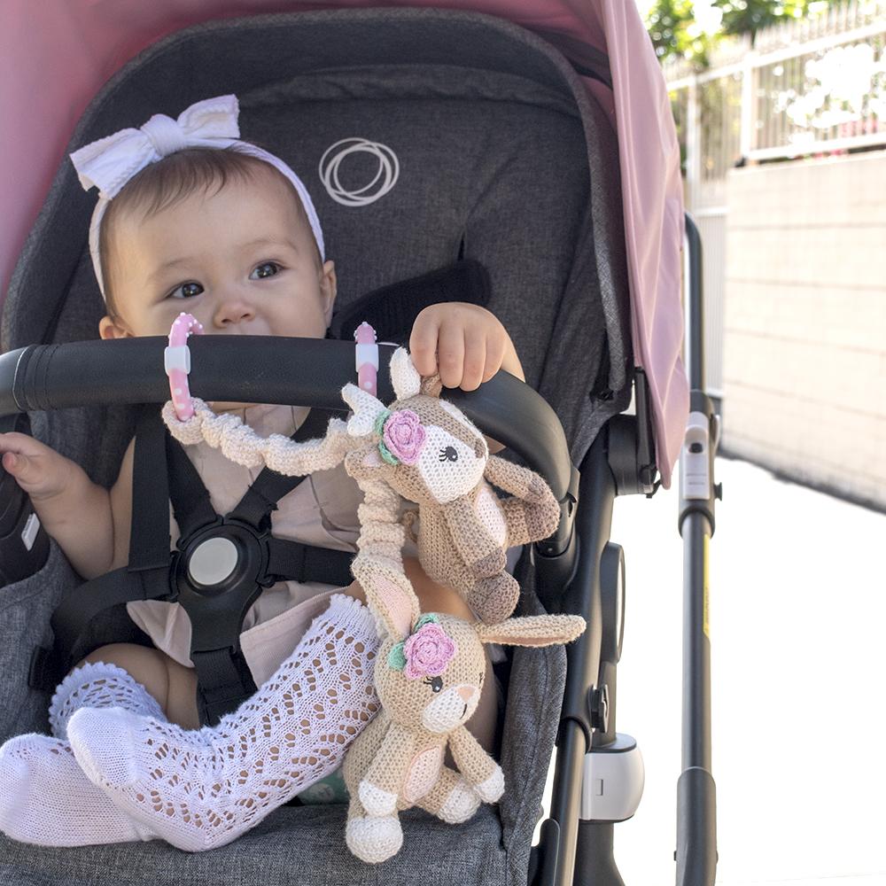 Living Textiles Stroller Toy 2pk Fawn & Bunny