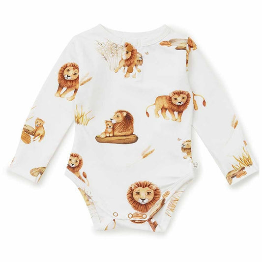 Snuggle Hunny Long Sleeve Bodysuit - Lion