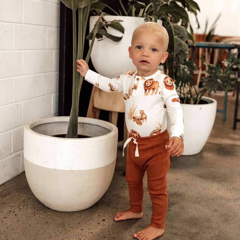 Snuggle Hunny Long Sleeve Bodysuit - Lion