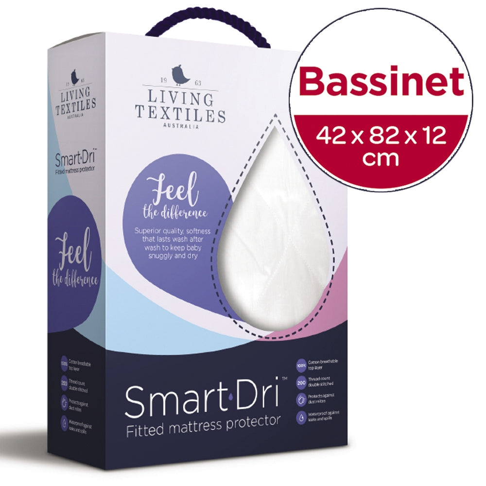 Living Textiles Smart Dri Fitted Mattress Protector - Bassinet