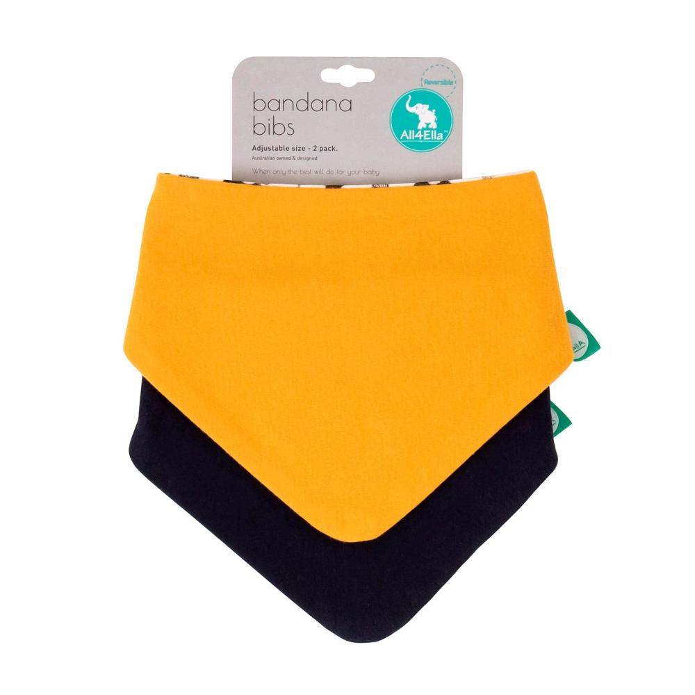 All4Ella Reversible Bandana Bibs - 2 pk - Australian Animals