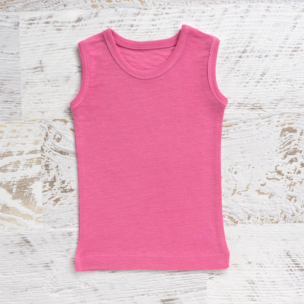 Merino Baby Singlet - Pink