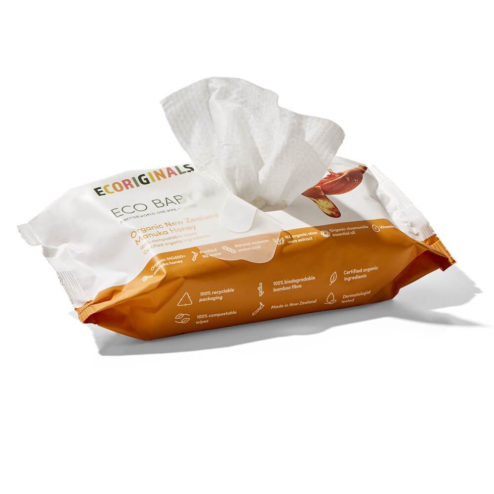 Ecoriginals Manuka Honey Wipes 70 Pack