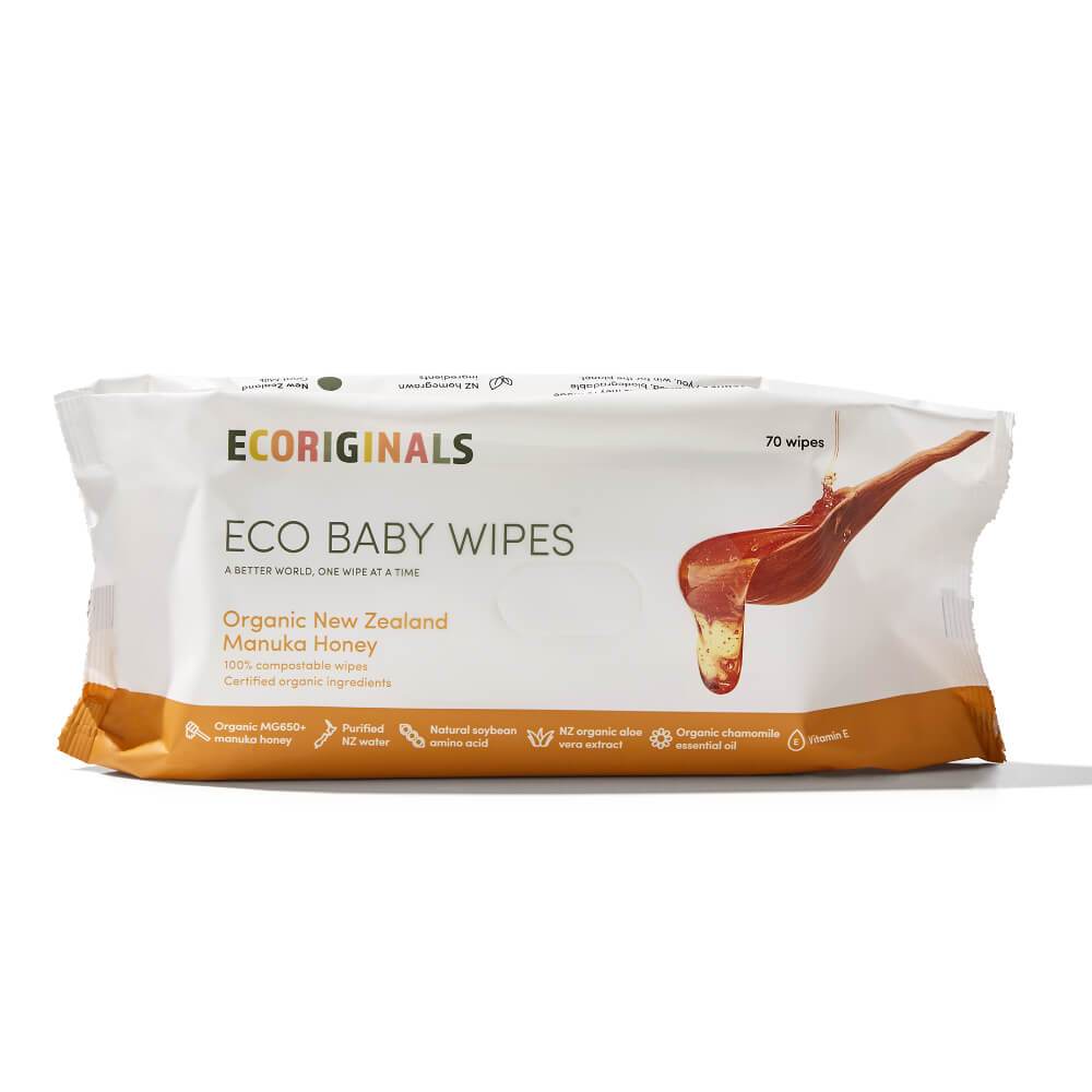 Ecoriginals Manuka Honey Wipes 70 Pack