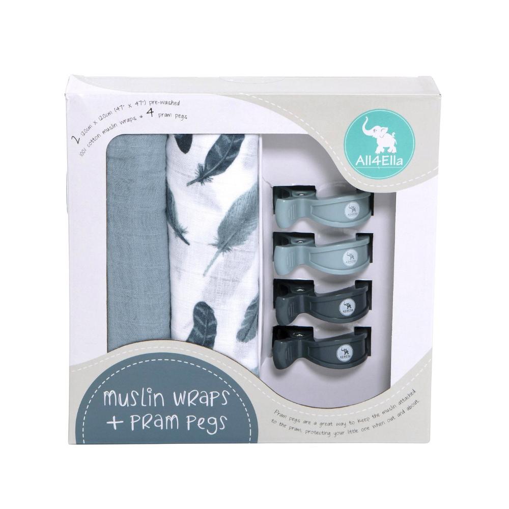 All4Ella Bamboo + 2 Pram Peg Box Set