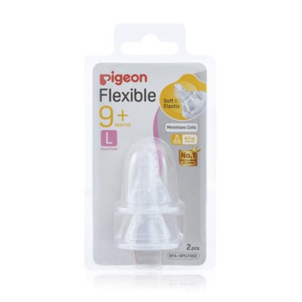 Pigeon Flexible Peristaltic Slim Neck Bottle Teat 2 pk - L