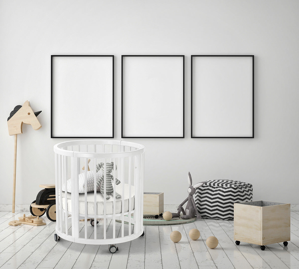Cocoon Lolli Sprout 4 in 1 Cot with Mattresses - White