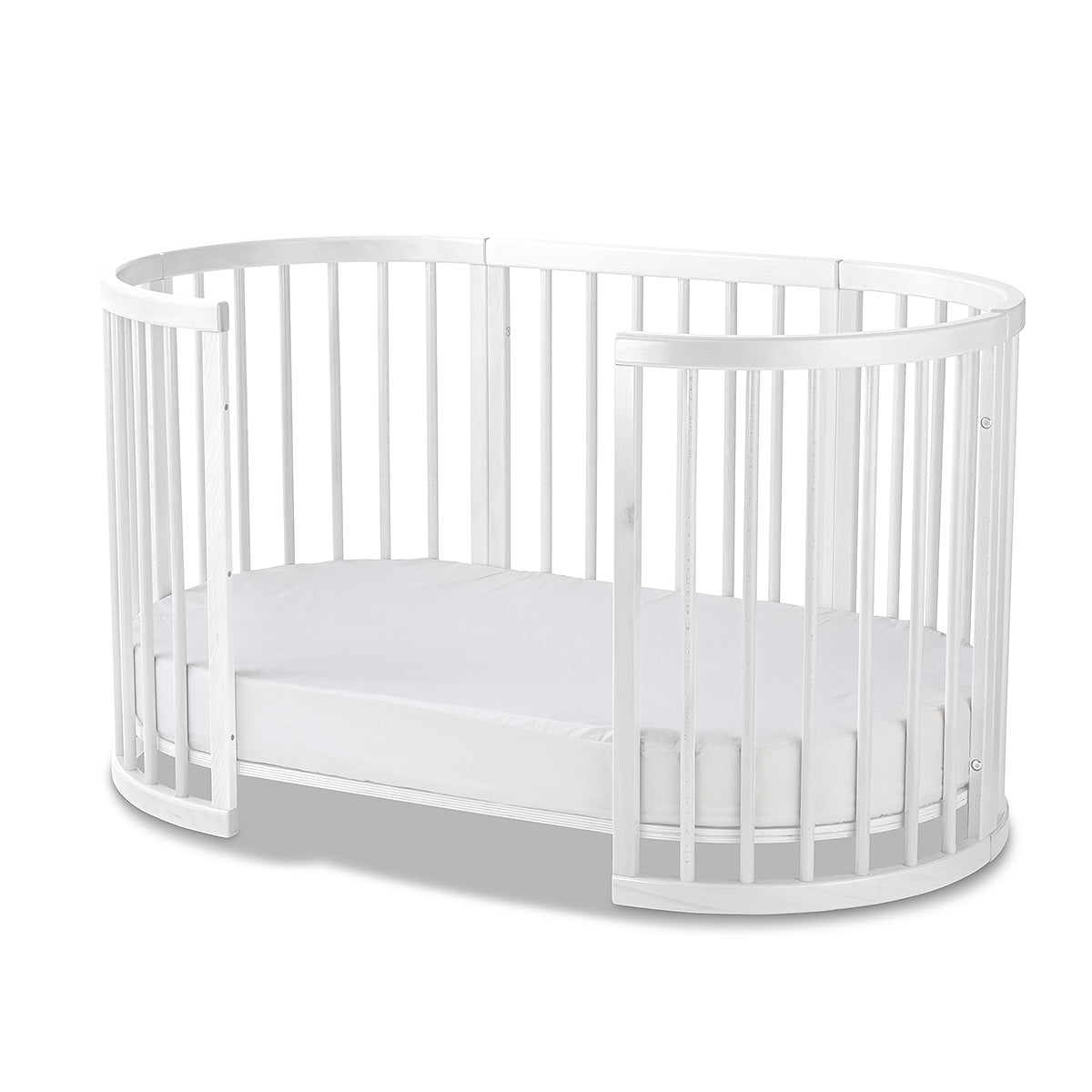 Cocoon Lolli Sprout 4 in 1 Cot with Mattresses - White