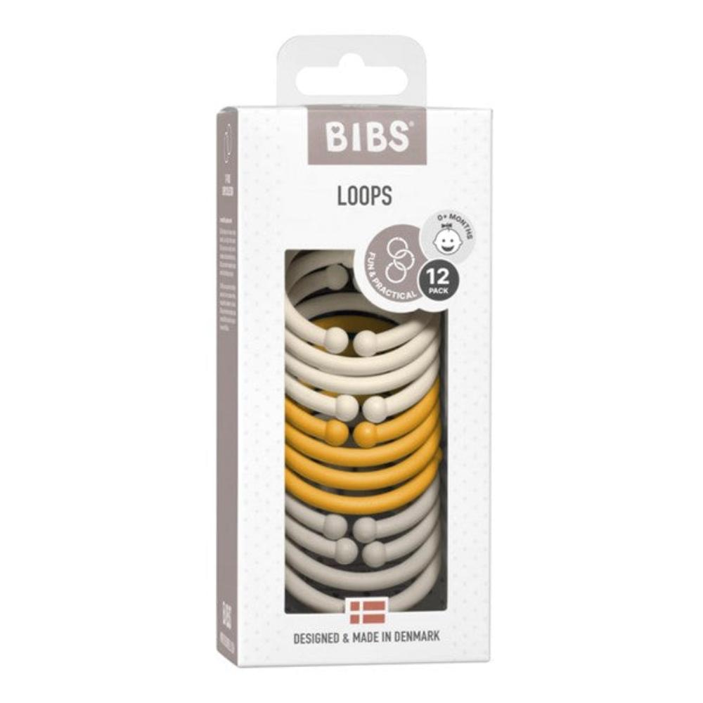 Bibs Loops - 12 pce Ivory/Honey Bee/Sand