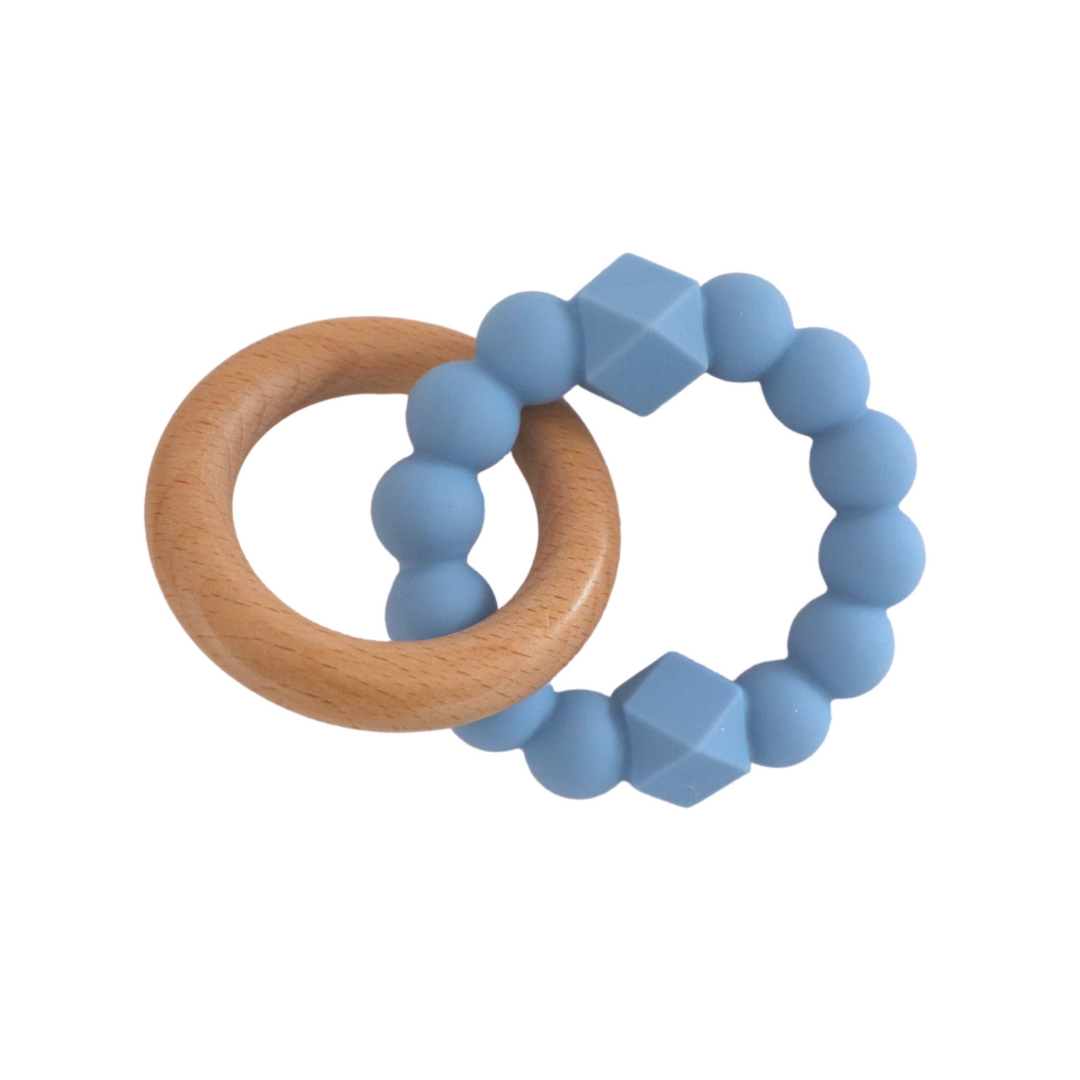 Jellystone Moon Teether Soft Blue