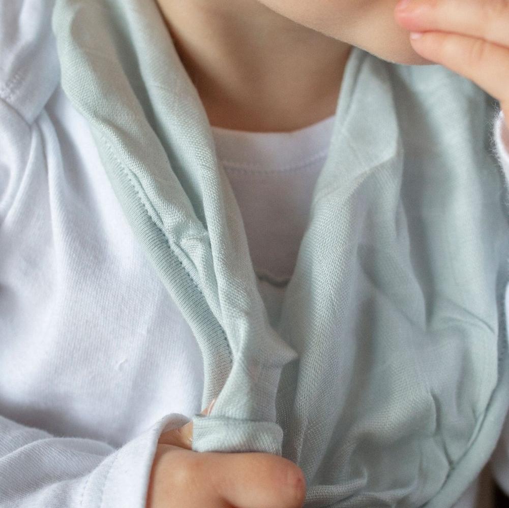 Little Bamboo Muslin Bandana Bib 2 pk - Whisper