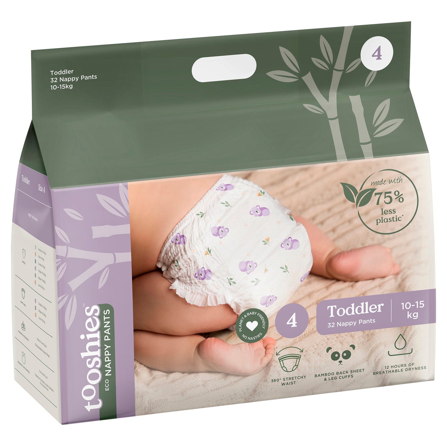 Tooshies ECO Nappy Pants - Size 4 - 10-15 kg - 32 pk