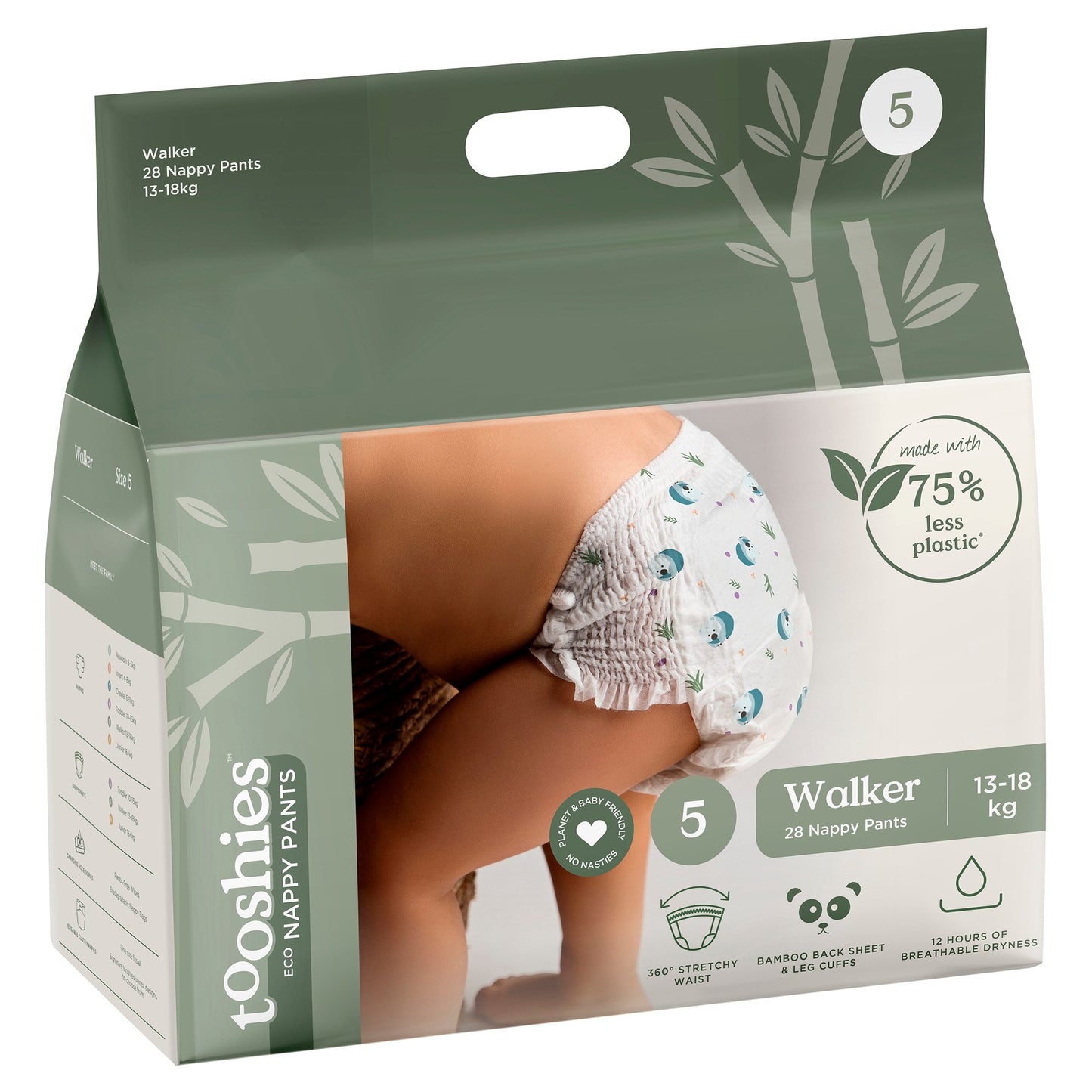 Tooshies ECO Nappy Pants - Size 5 - 13-18 kg - 28 pk