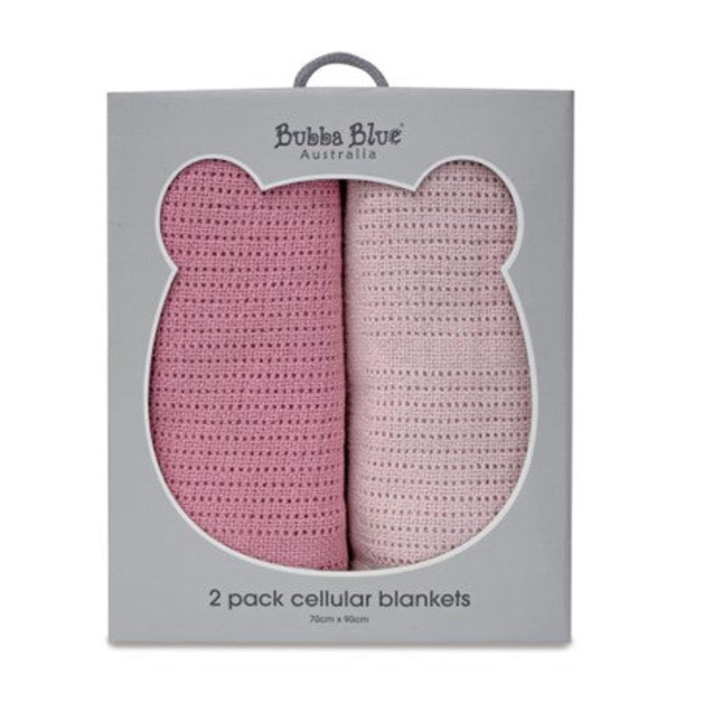 Bubba Blue Nordic Cellular Blanket Dusty Berry/Rose 2 pk