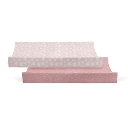 Bubba Blue Nordic Waterproof Change Mat Covers Dusty Berry/Rose 2 pk