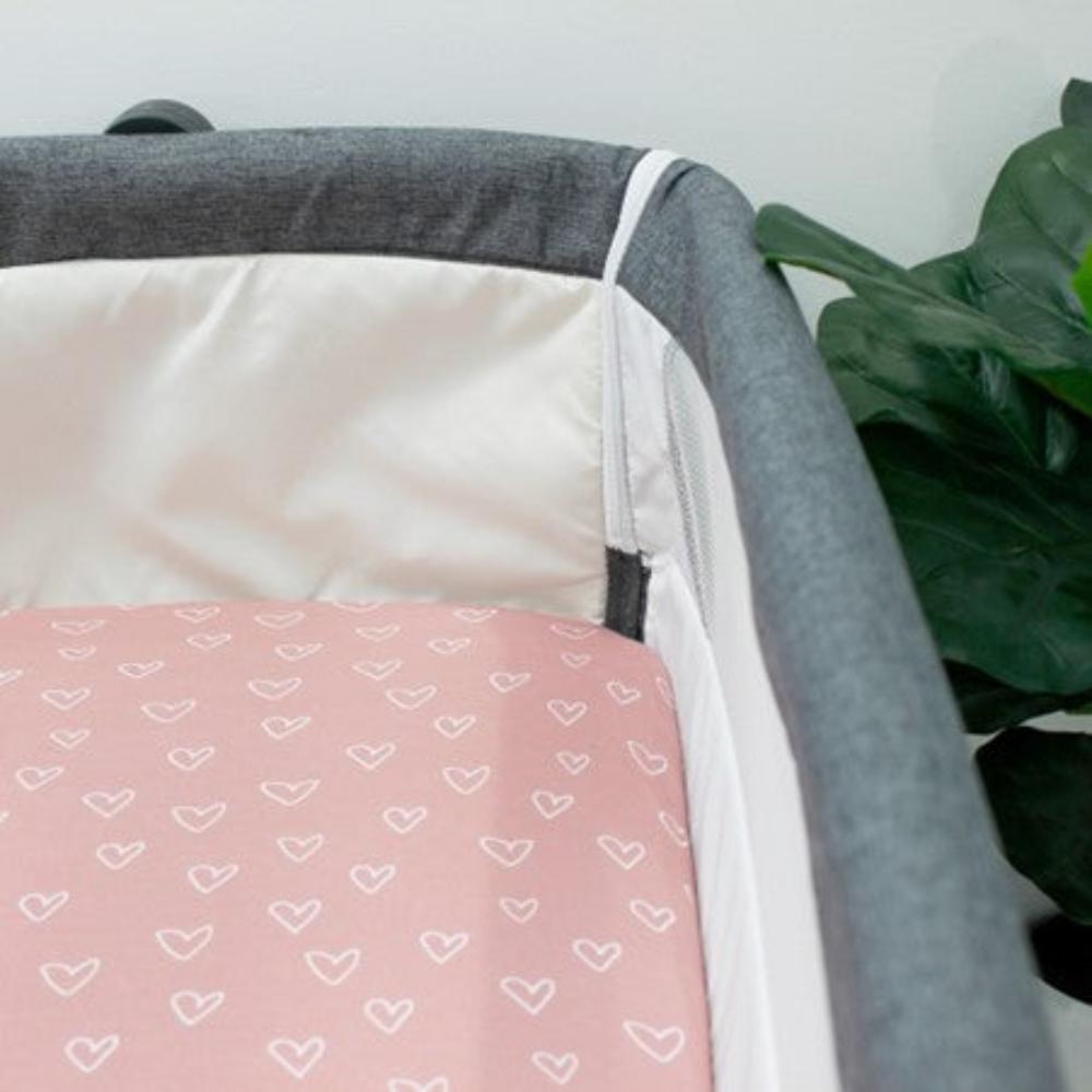 Bubba Blue Nordic Jersey Co Sleeper Fitted Sheet Dusty Berry/Rose 2 pk