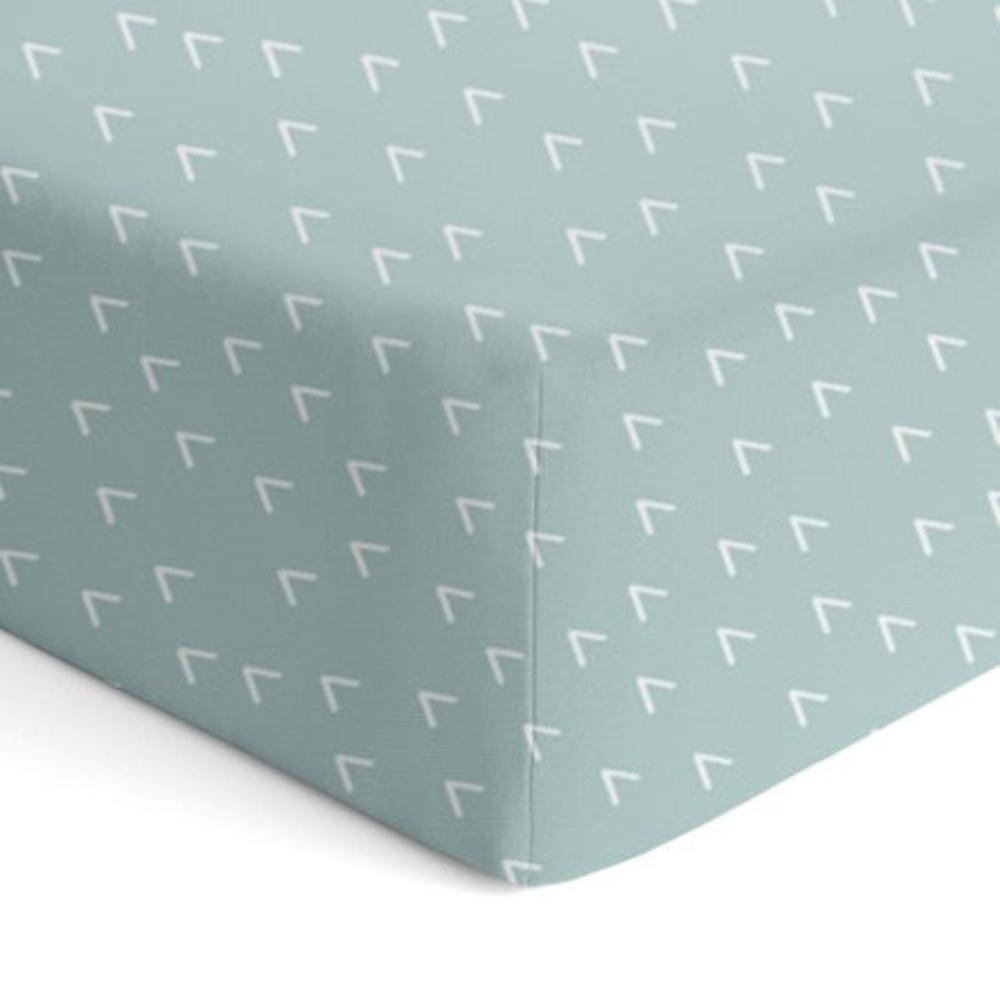 Bubba Blue Nordic Jersey Cot Fitted Sheet Dusty Sky/Mint 2 pk