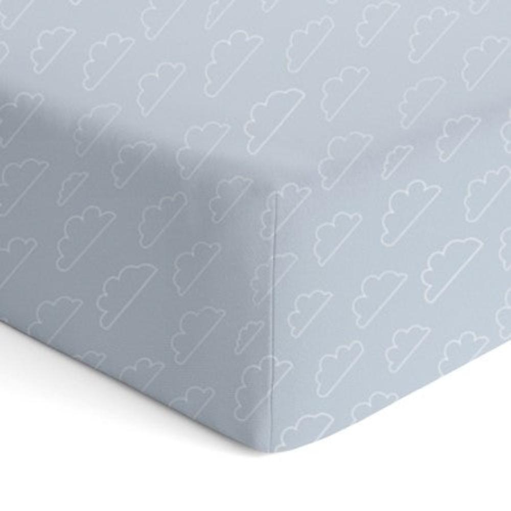 Bubba Blue Nordic Jersey Cot Fitted Sheet Dusty Sky/Mint 2 pk