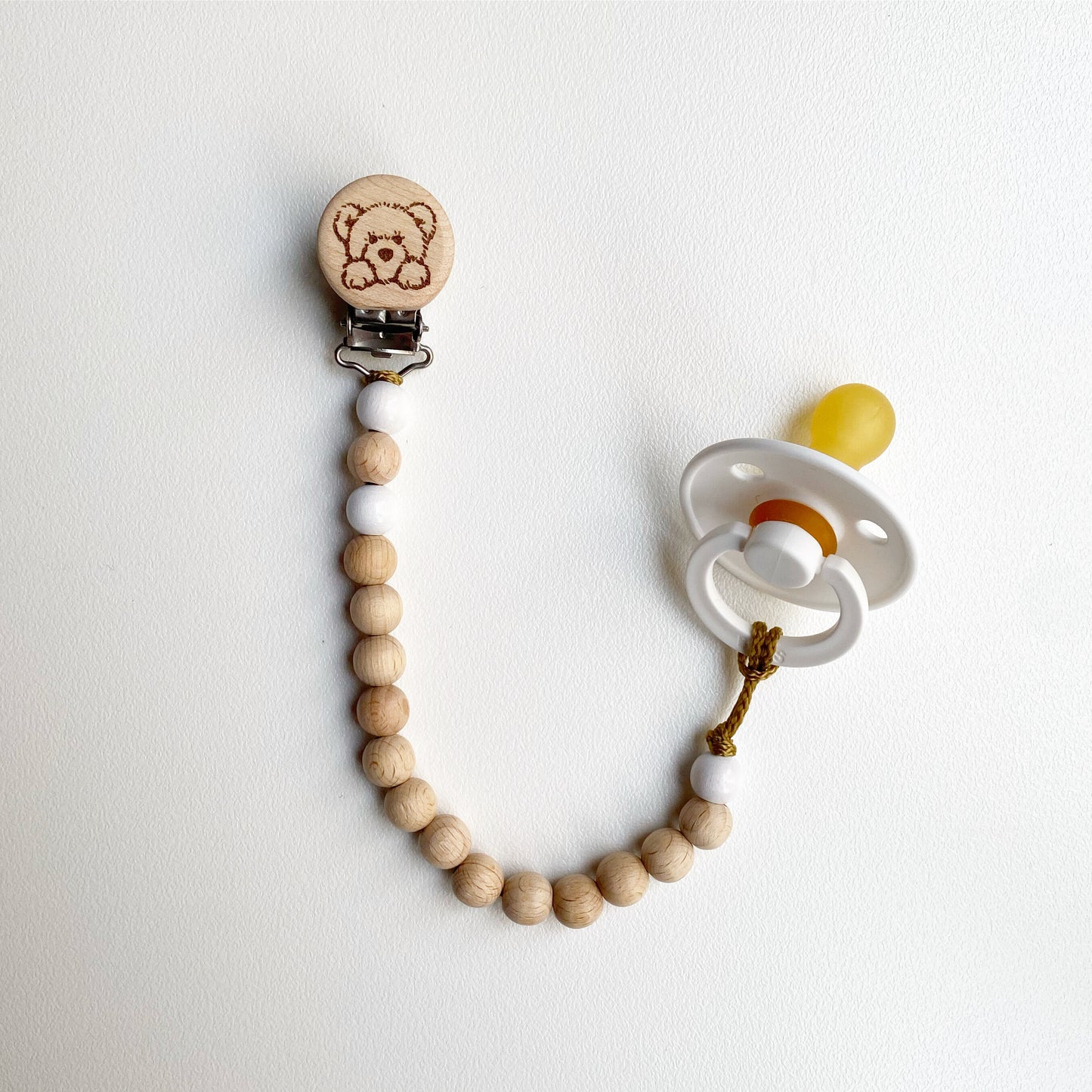 OLH Petite Bead Dummy Chain - Bear White