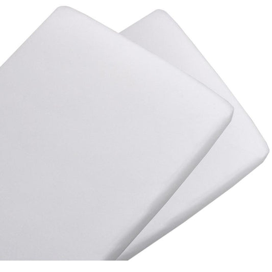 Living Textiles 2pk Bedside Bassinet Fitted Sheets - White