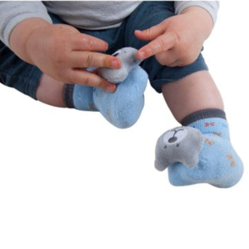 Playette Rattle Toe Socks 3-12 mths Boys