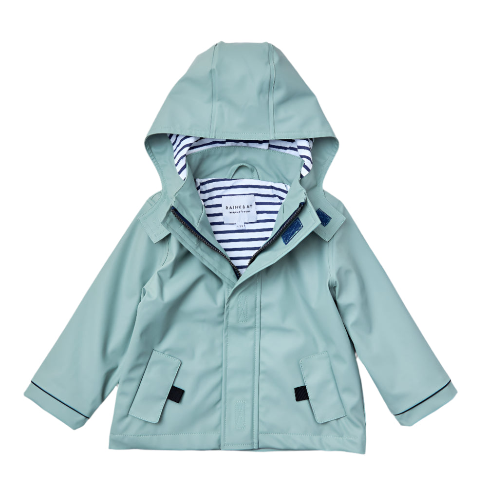 Rainkoat Stripy Sailor Jacket - Sage