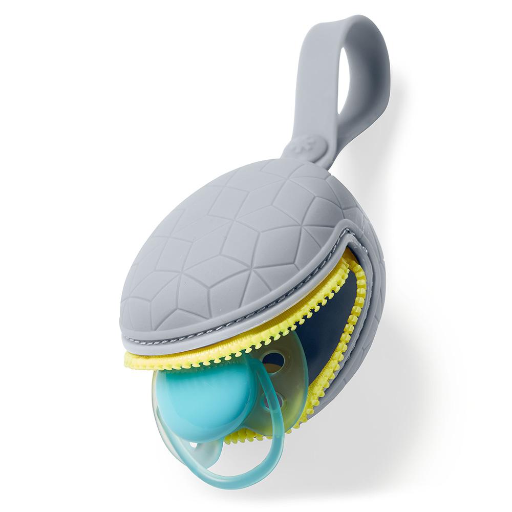 Skip Hop Grab & Go Silicone Pacifier Holder - Grey