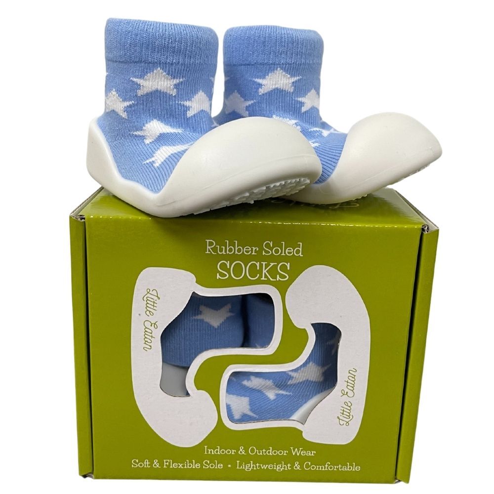 ES Kids Rubber Soled Socks - Blue Star