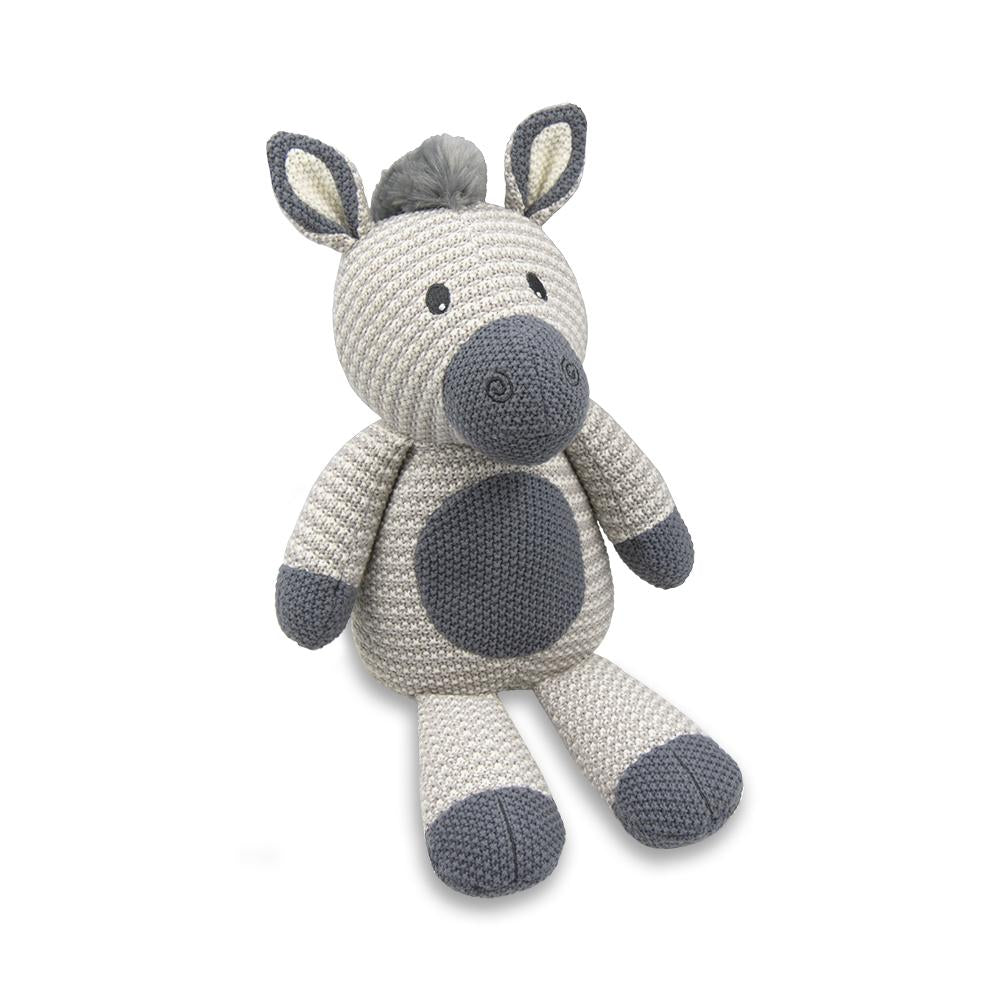 Living Textiles Whimsical Knitted Toy - Zac the Zebra