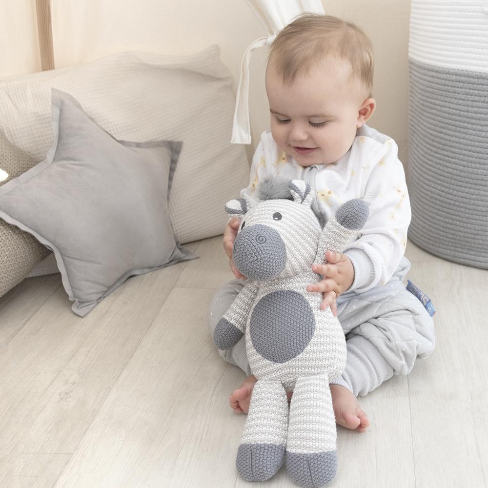 Living Textiles Whimsical Knitted Toy - Zac the Zebra